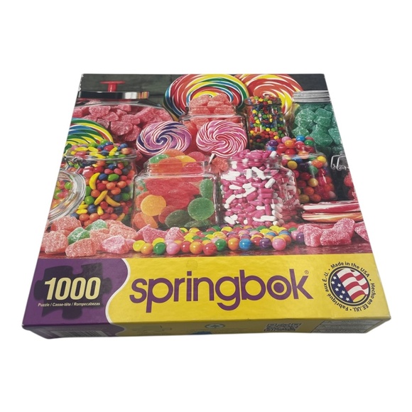 SPRINGBOK "Candy Galore" 1000 pc Puzzle 24 X 30 Lollipops Gumdrops Bright Colors - Picture 5 of 7